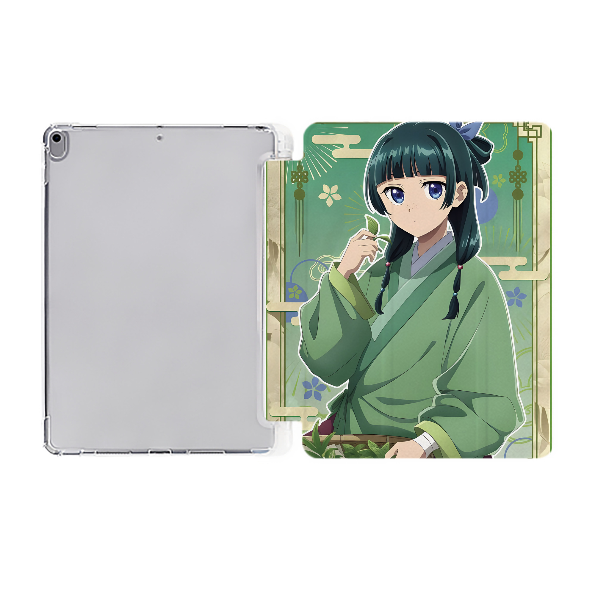 （画像用） 薬屋のひとりごと The Apothecary Diaries IPad ケース ペン収納付き 三つ折りスタンド PUレザー×シリコン 対応機種9.5/10.5/10.9インチ